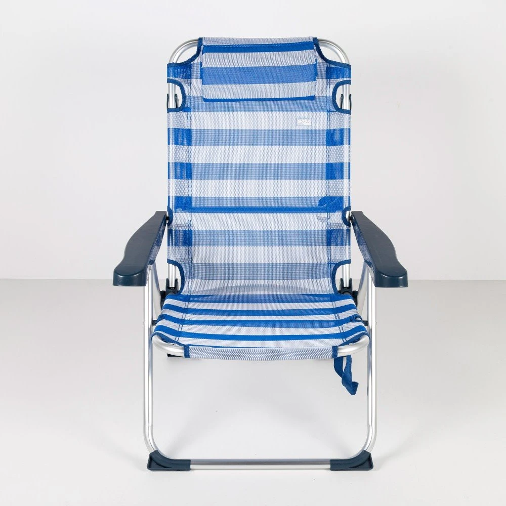 Silla De Playa Y Tumbona Plegable Rayas C/cojín Aktive - Imagen 2