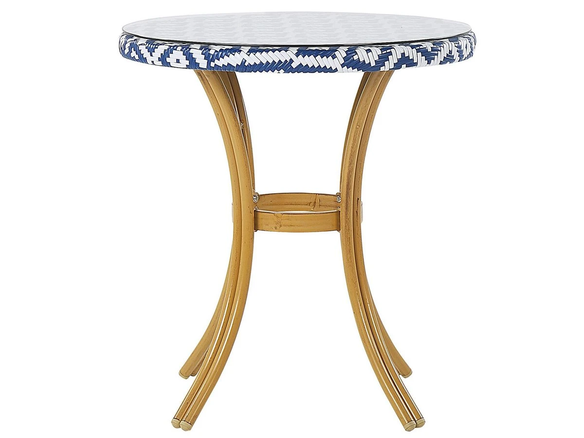 Mesa De Jardín Azul/blanco ø 70 Cm RIFREDDO - Imagen 5