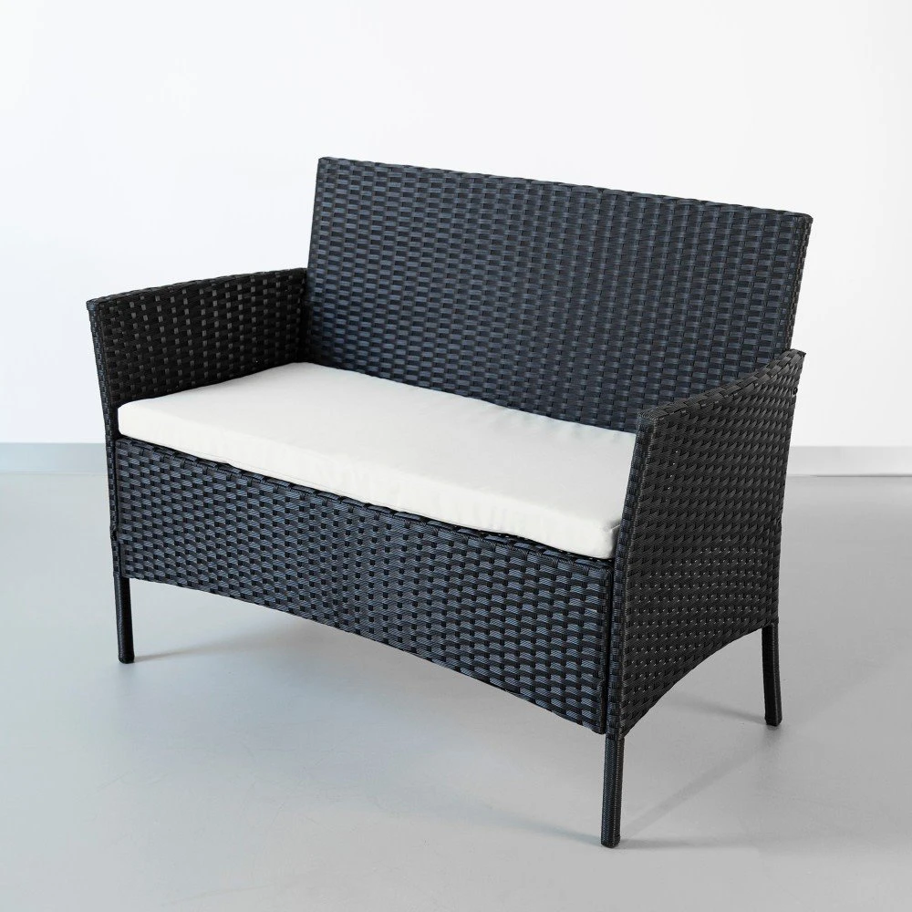 Conjunto Muebles Terraza Y Jardín Ratán C/2 Sillones, 1 Sofá Y 1 Mesa Aktive - Imagen 6