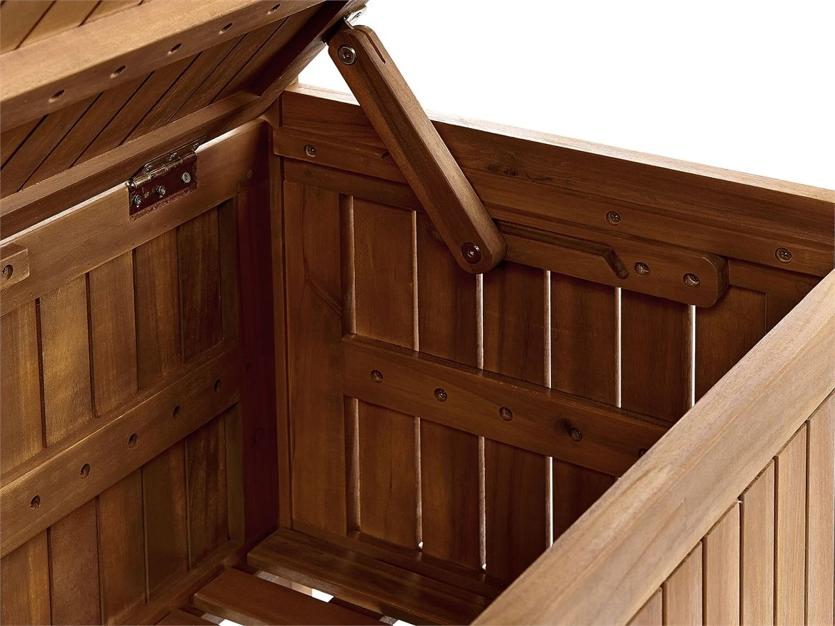 Banco De Jardín De Madera De Acacia Clara 160 Cm SOVANA - Imagen 8