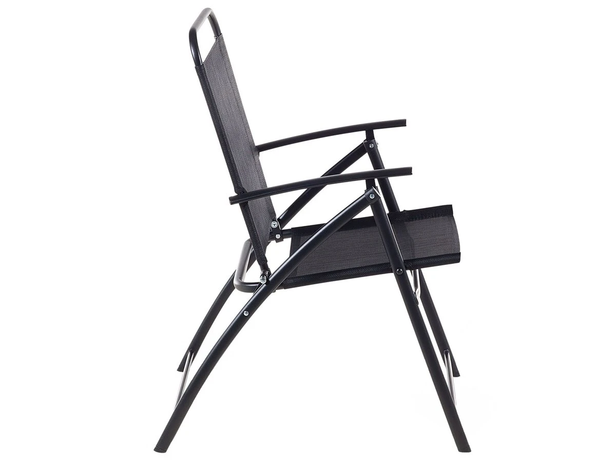 Conjunto De Jardín En Acero Negro Con 6 Sillas LIVO - Imagen 11