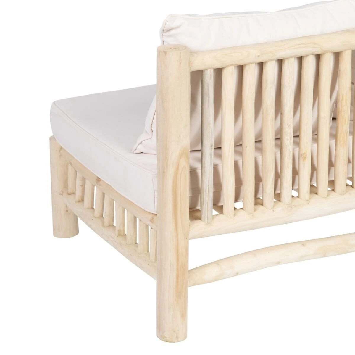 Sofá De 2 Plazas AKAR 131 X 80 X 77,5 Cm Madera De Teca - Imagen 8