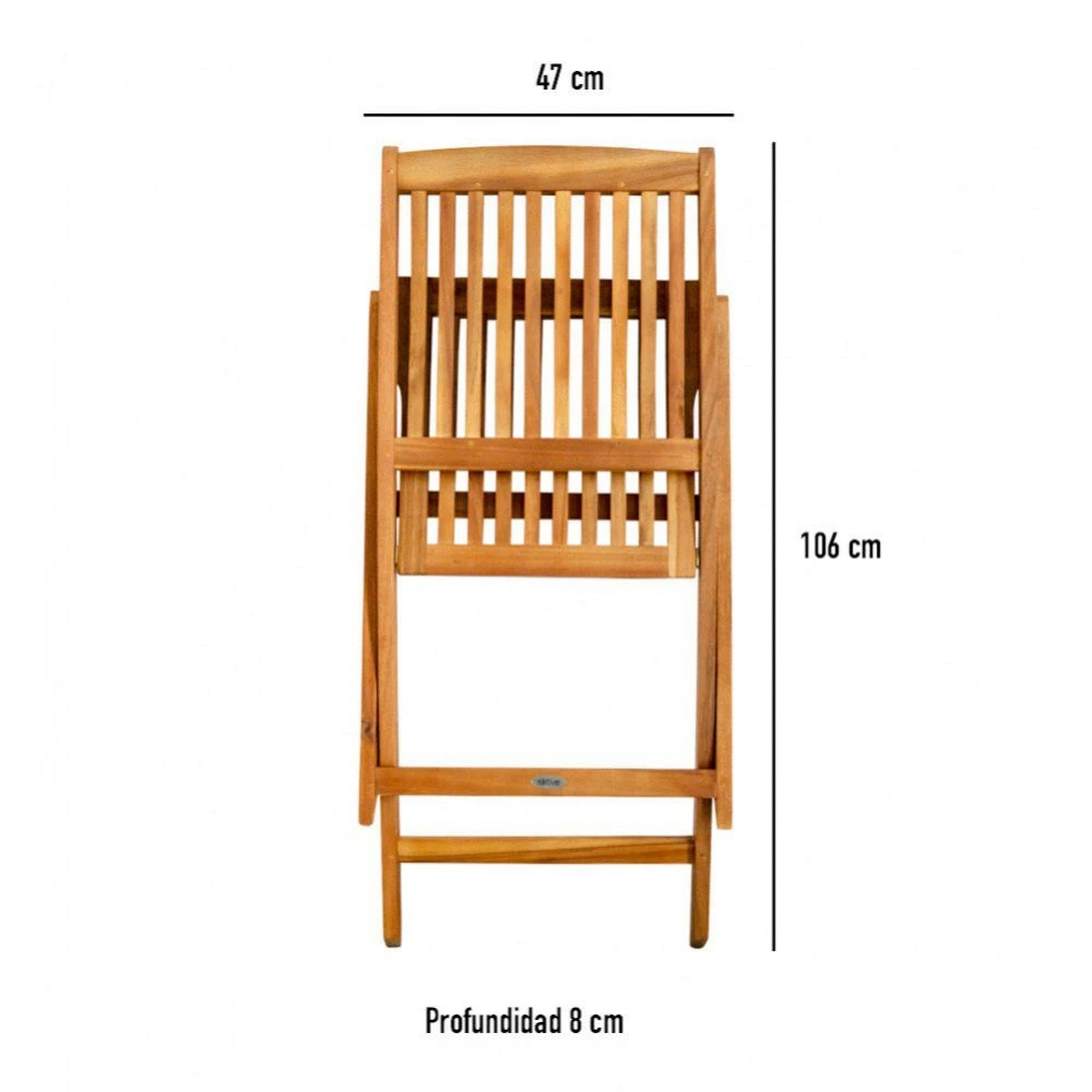 Set 2 Sillas Jardín Para Exterior Aktive Garden - Imagen 4