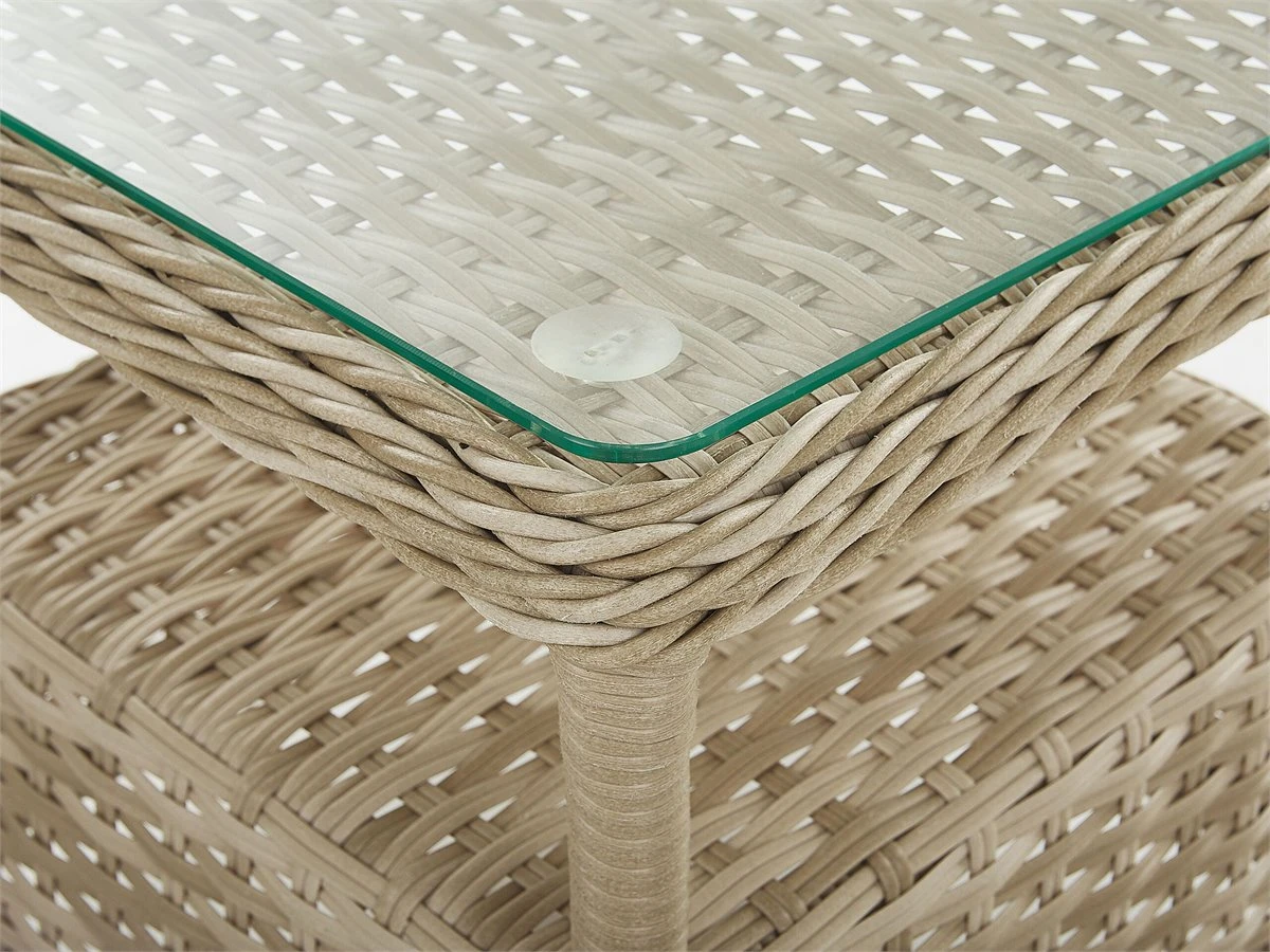 Conjunto De Jardín En Ratán Sintético Beige PONZA - Imagen 11