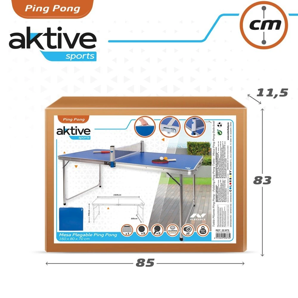 Mesa Ping Pong Plegable De Camping Aktive - Imagen 7