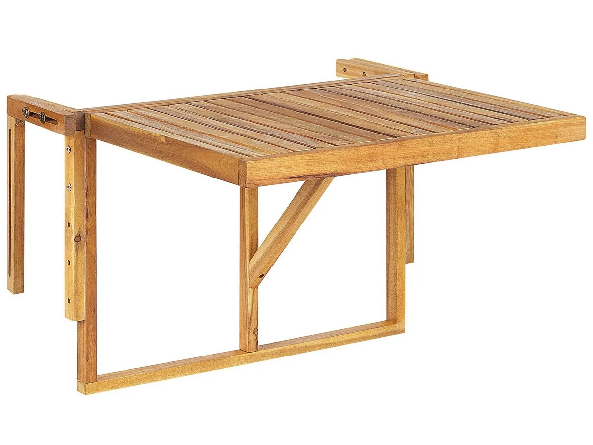Mesa De Jardín De Madera De Acacia Clara 60 X 40 Cm UDINE - Imagen 2