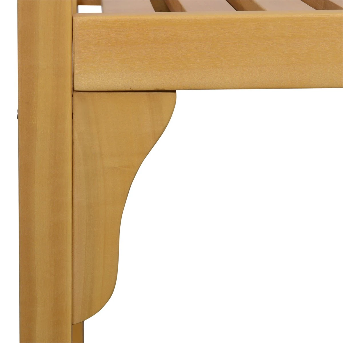 Outsunny Banco De Jardín Plegable De Madera Banco De 2 Plazas Exterior 120,5x55,5x90,2 Cm Con Asiento De Listones Y Reposabrazos Para Terraza Balcón Patio Natural - Imagen 9