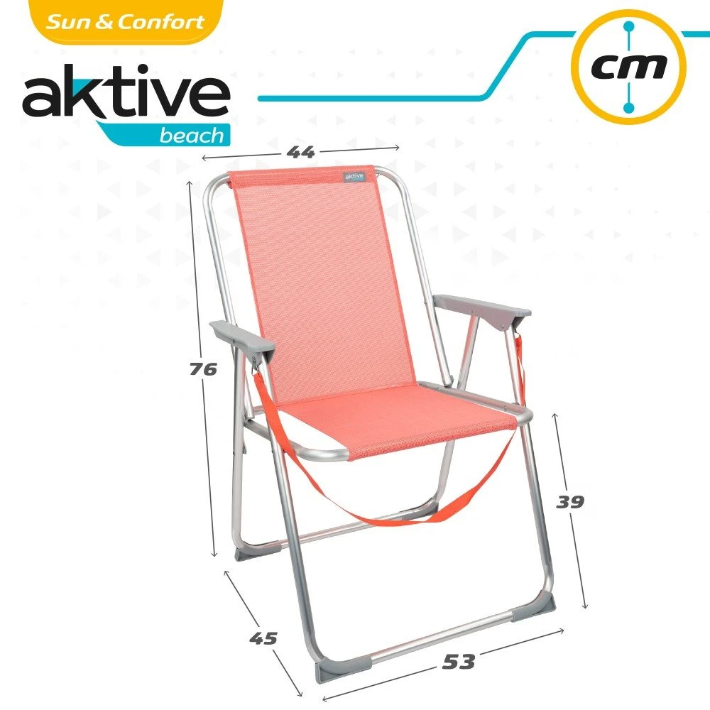 Silla Plegable Fija Aluminio Coral Aktive - Imagen 6