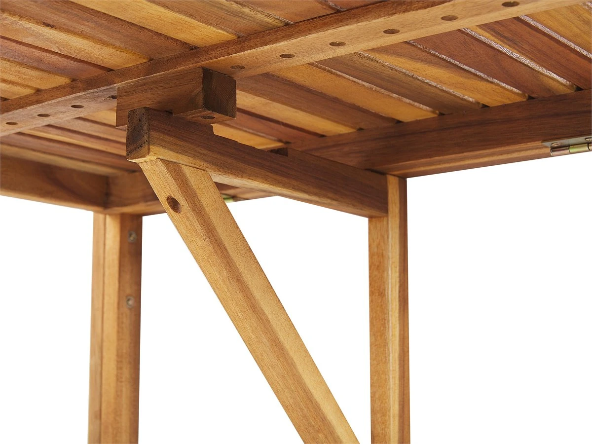 Mesa De Jardín De Madera De Acacia Clara 60 X 40 Cm UDINE - Imagen 9