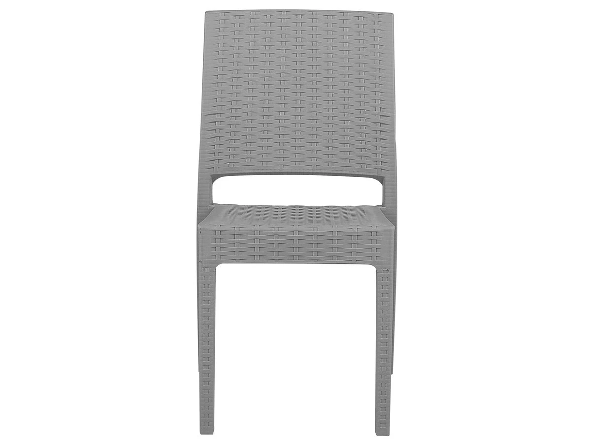 Conjunto De 4 Sillas De Jardín Gris Claro FOSSANO - Imagen 6