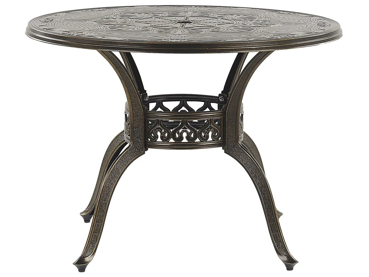 Mesa De Jardín De Metal Marrón Oscuro ⌀ 102 Cm SAPRI - Imagen 2