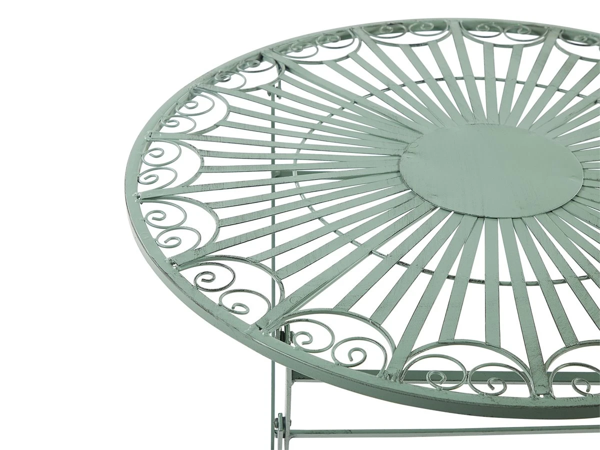 Mesa De Jardín De Metal Verde Claro ⌀ 70 Cm TRENTO - Imagen 7