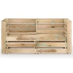 Sofá De Jardín De 2 Plazas Madera De Pino Impregnada Verde VidaXL