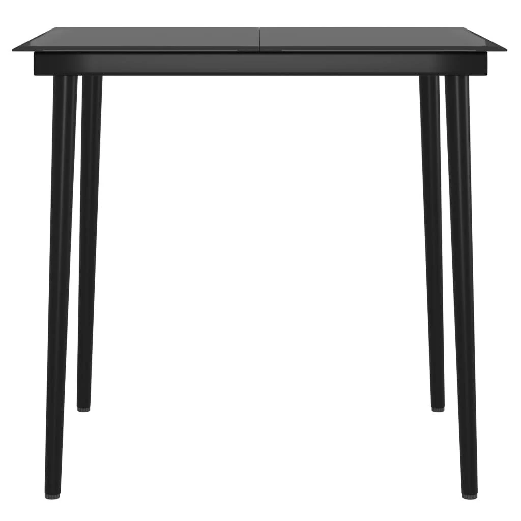 Juego De Comedor Para Jardín 3 Piezas Y Cojines Marrón Y Negro VidaXL - Imagen 6