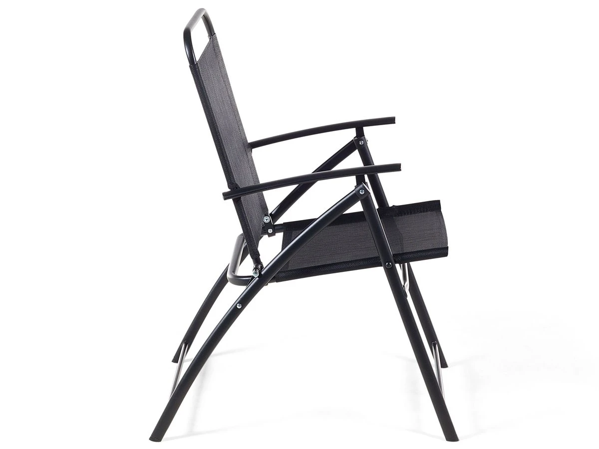 Conjunto De 6 Sillas De Jardín De Metal Negro LIVO - Imagen 9