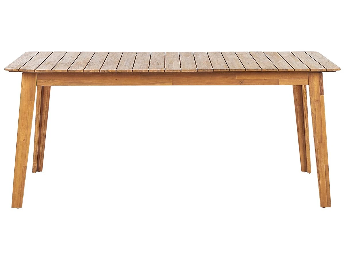 Mesa De Comedor De Madera De Acacia Clara 180 X 90 Cm FORNELLI - Imagen 5