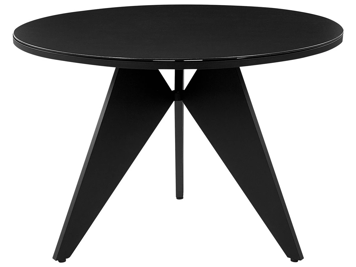 Conjunto De Comedor 4 Plazas De Metal Negro/gris/madera Clara OLMETTO/TAVIANO - Imagen 4