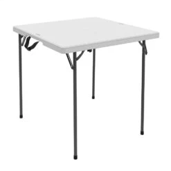 Mesa Cuadrada Plegable Blanco 94x94x74 Cm LIFETIME