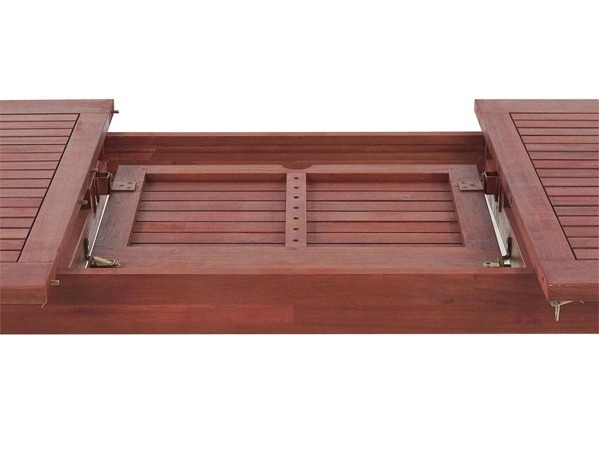 Conjunto De Jardín De Madera De Acacia Con 6 Sillas Y Cojines Terracota TOSCANA - Imagen 6