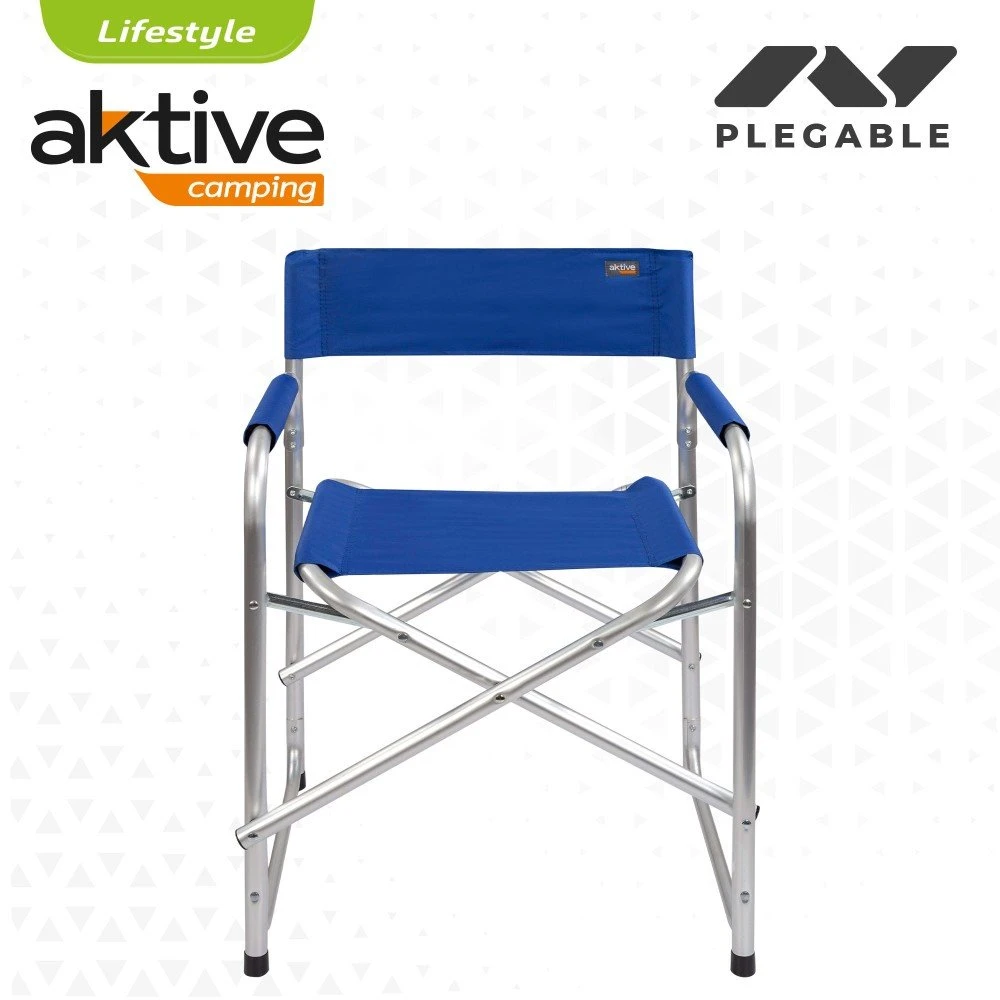Silla Director Plegable Camping Azul Aktive - Imagen 3