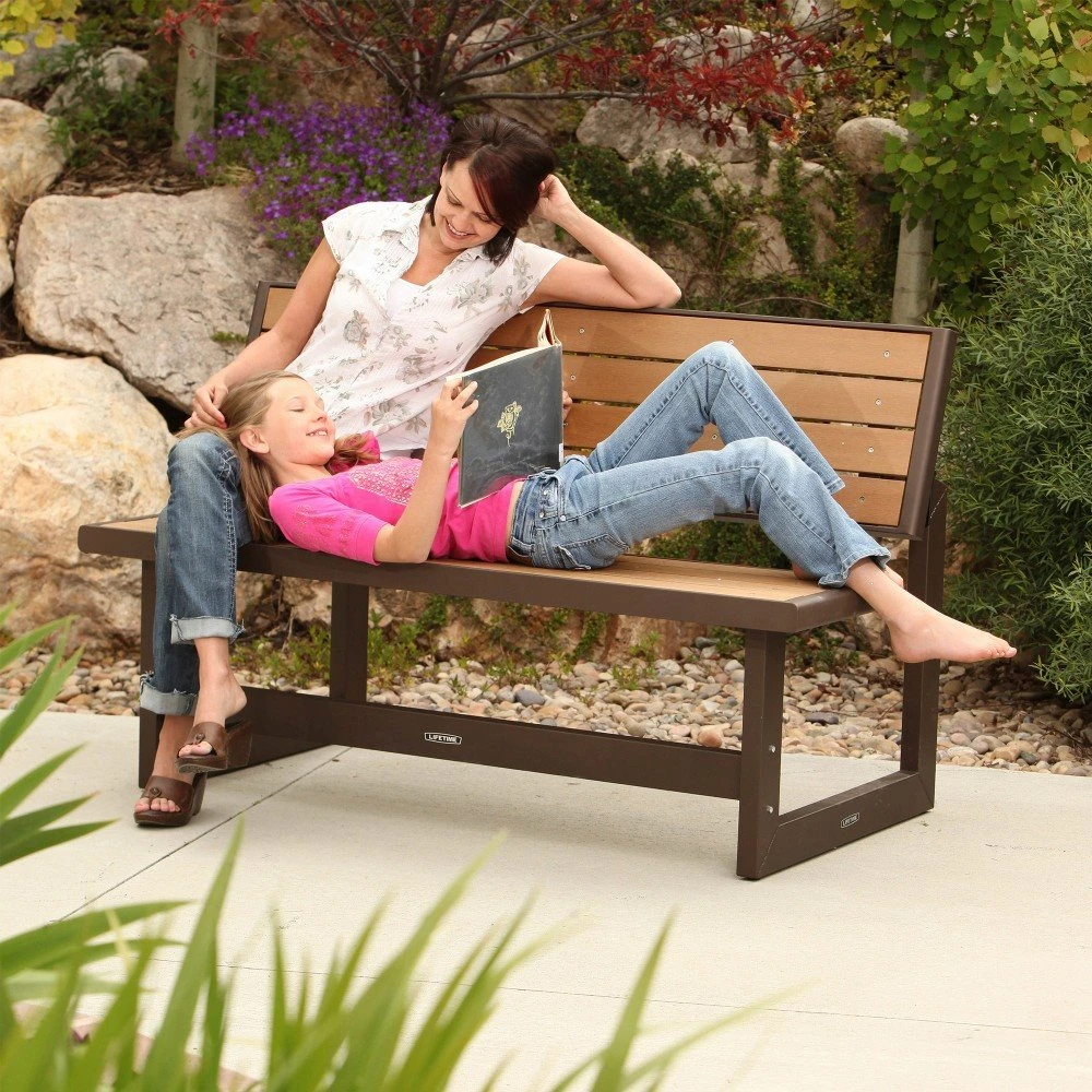 Banco Convertible En Mesa Color Madera LIFETIME - Imagen 3