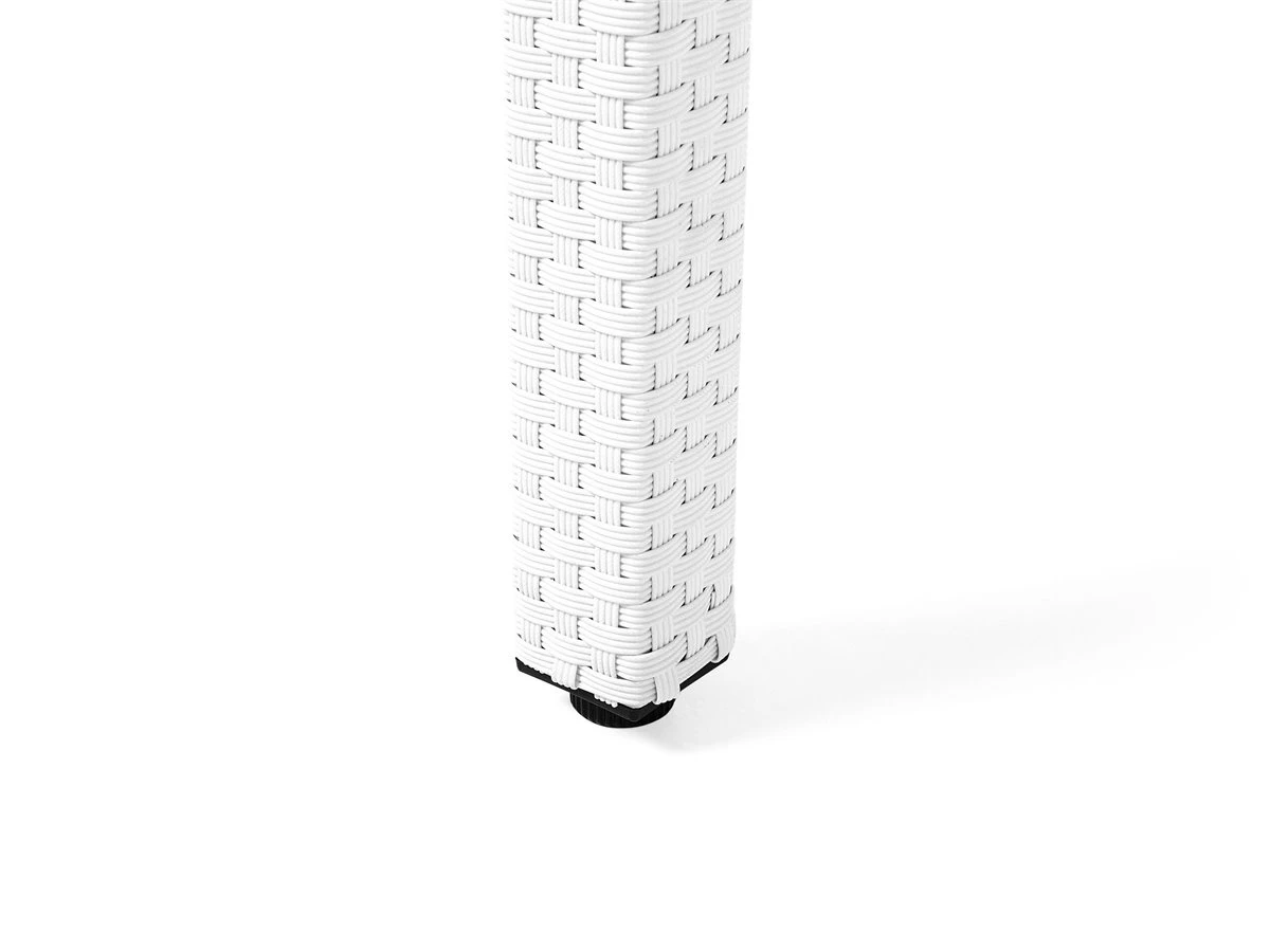 Mesa De Jardín De Ratán Blanco 220 X 100 Cm ITALY - Imagen 8