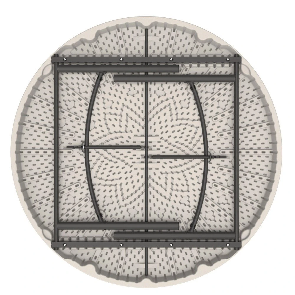 Mesa Redonda Patas Plegables Crema LIFETIME Ø152 X 74 Cm - Imagen 2