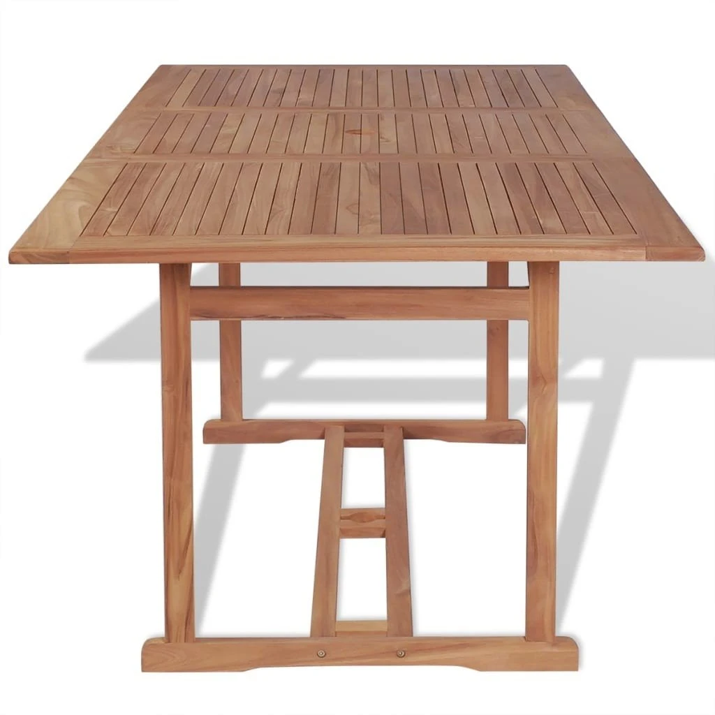 Set De Comedor Exterior 7 Piezas De Madera Maciza De Teca VidaXL - Imagen 4