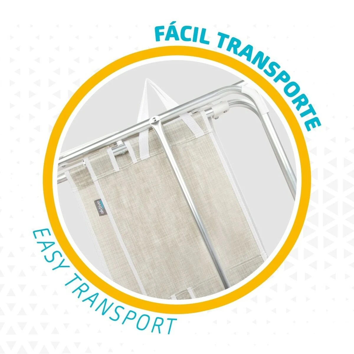 Silla Plegable Aktive Ibiza Beige 48 X 88 X 50 Cm (4 Unidades) - Imagen 5