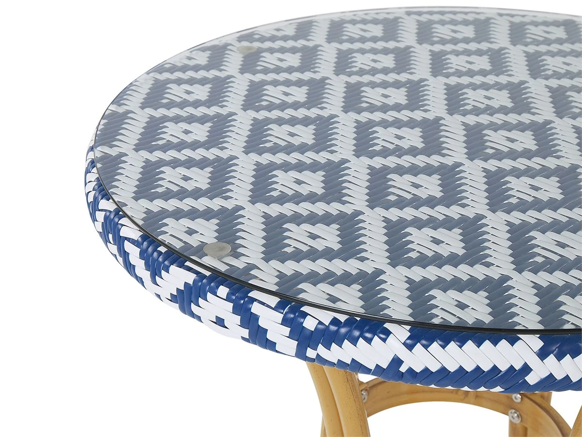 Mesa De Jardín Azul/blanco ø 70 Cm RIFREDDO - Imagen 6