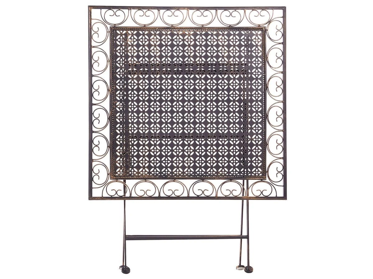 Mesa De Jardín De Metal Negro/dorado 70 X 70 Cm BORMIO - Imagen 5