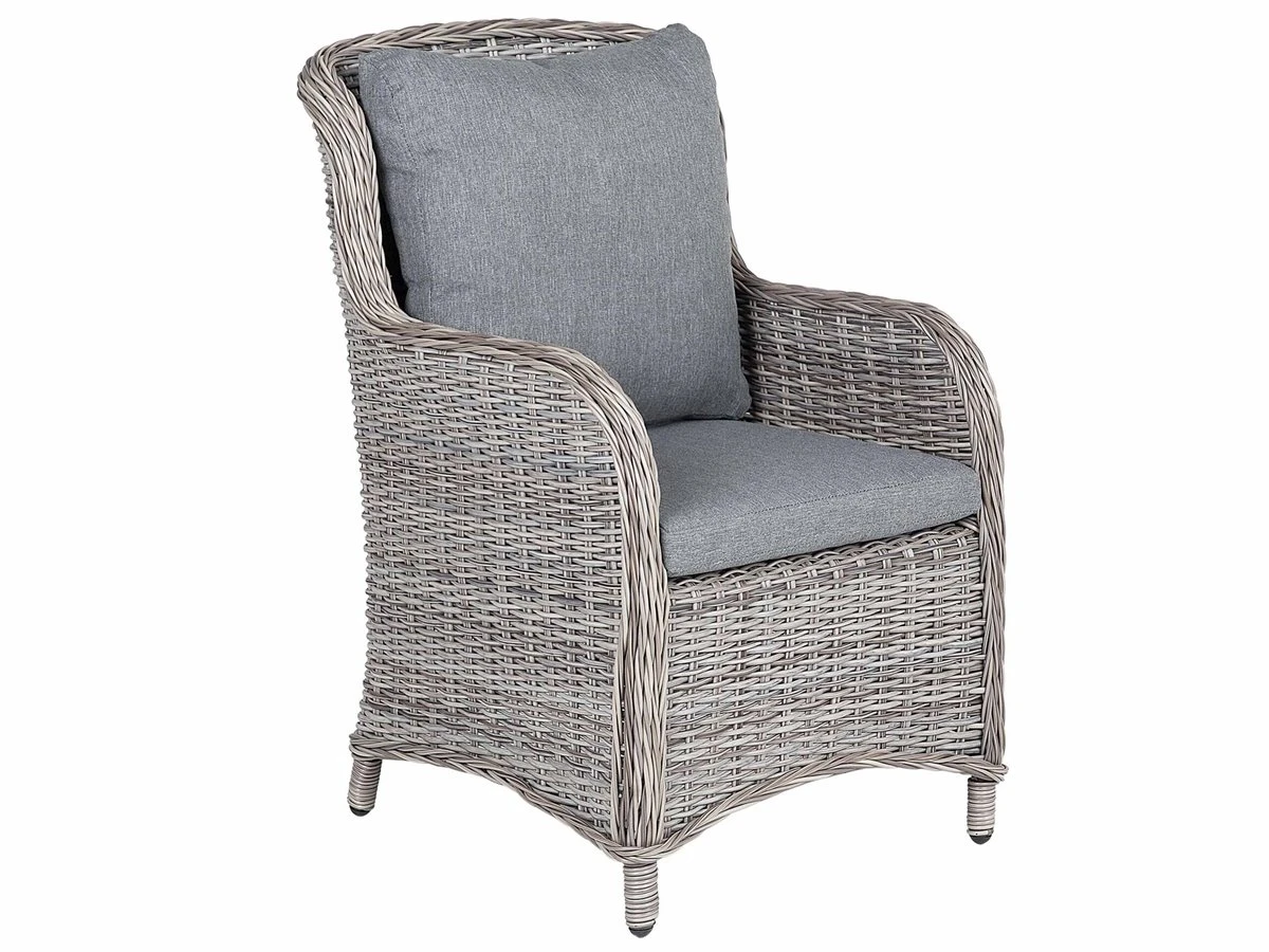 Conjunto De 2 Sillas De Jardín De Ratán Gris CASCAIS - Imagen 6