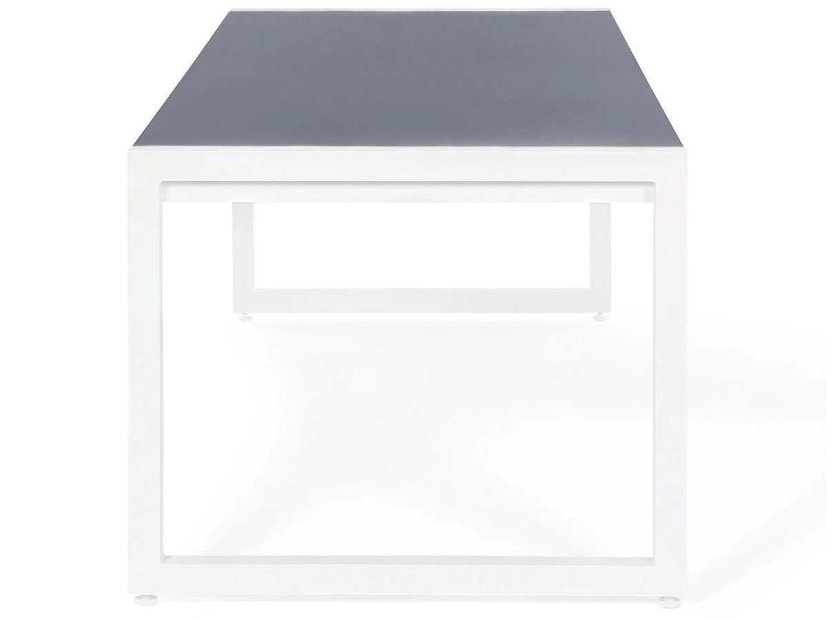 Mesa De Jardín De Metal Gris/blanco Crema 210 X 90 Cm BACOLI - Imagen 5