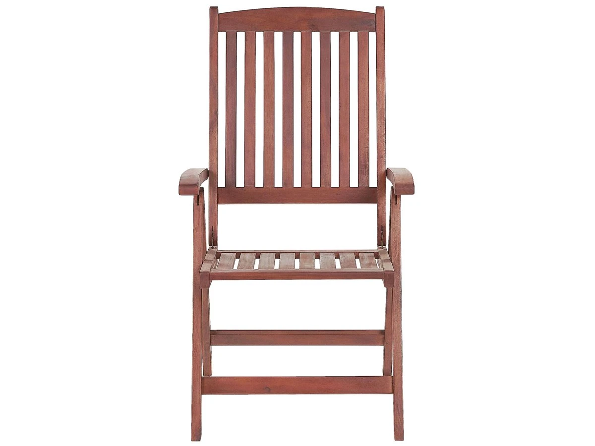 Conjunto De 2 Sillas De Jardín De Madera De Acacia TOSCANA - Imagen 5