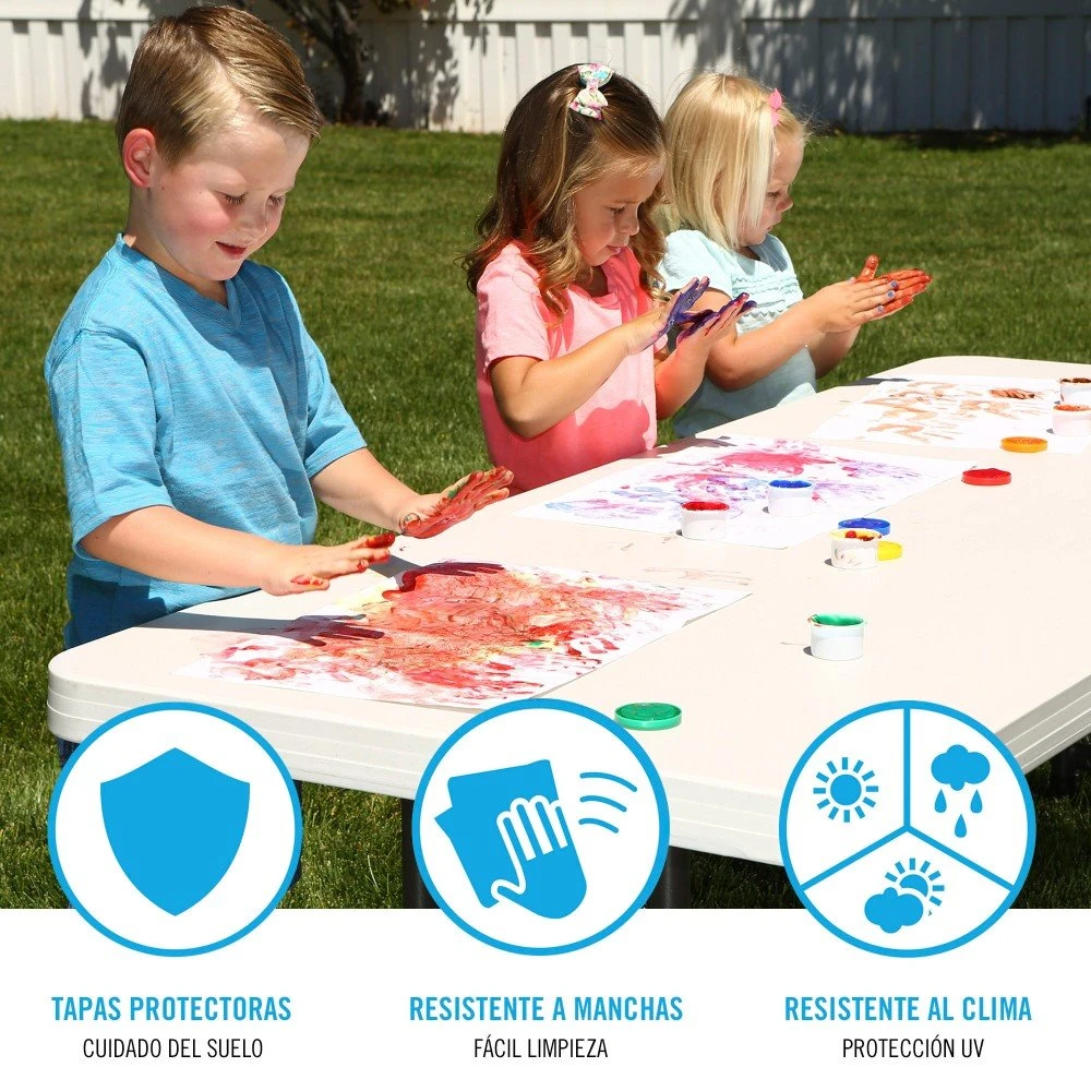 Mesa Plegable Ajustable En Altura LIFETIME 183x76x61-91 Cm - Imagen 4