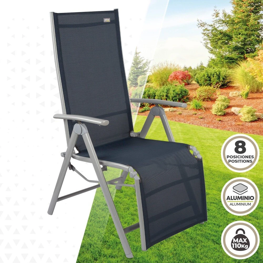 Silla Tumbona Plegable 8 Posiciones Aktive - Imagen 2