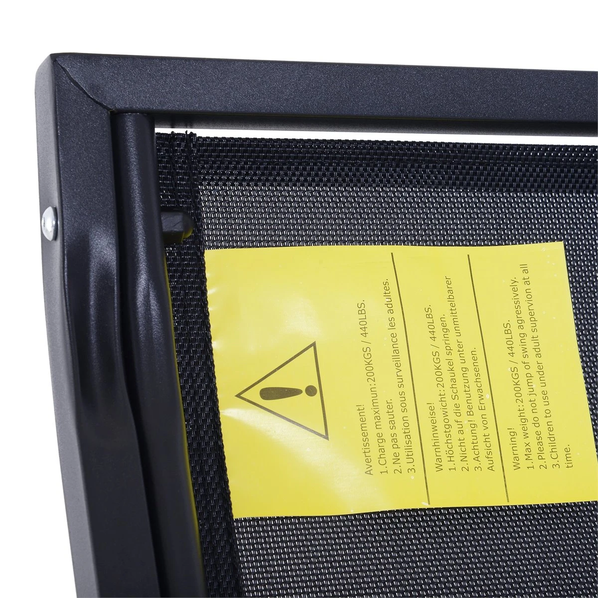 Outsunny Banco Balancín Tipo Silla Oscilante De Jardín O Patio Con 2 Plazas 120x70x85 Cm Metal Y Tela Texteline - Imagen 8