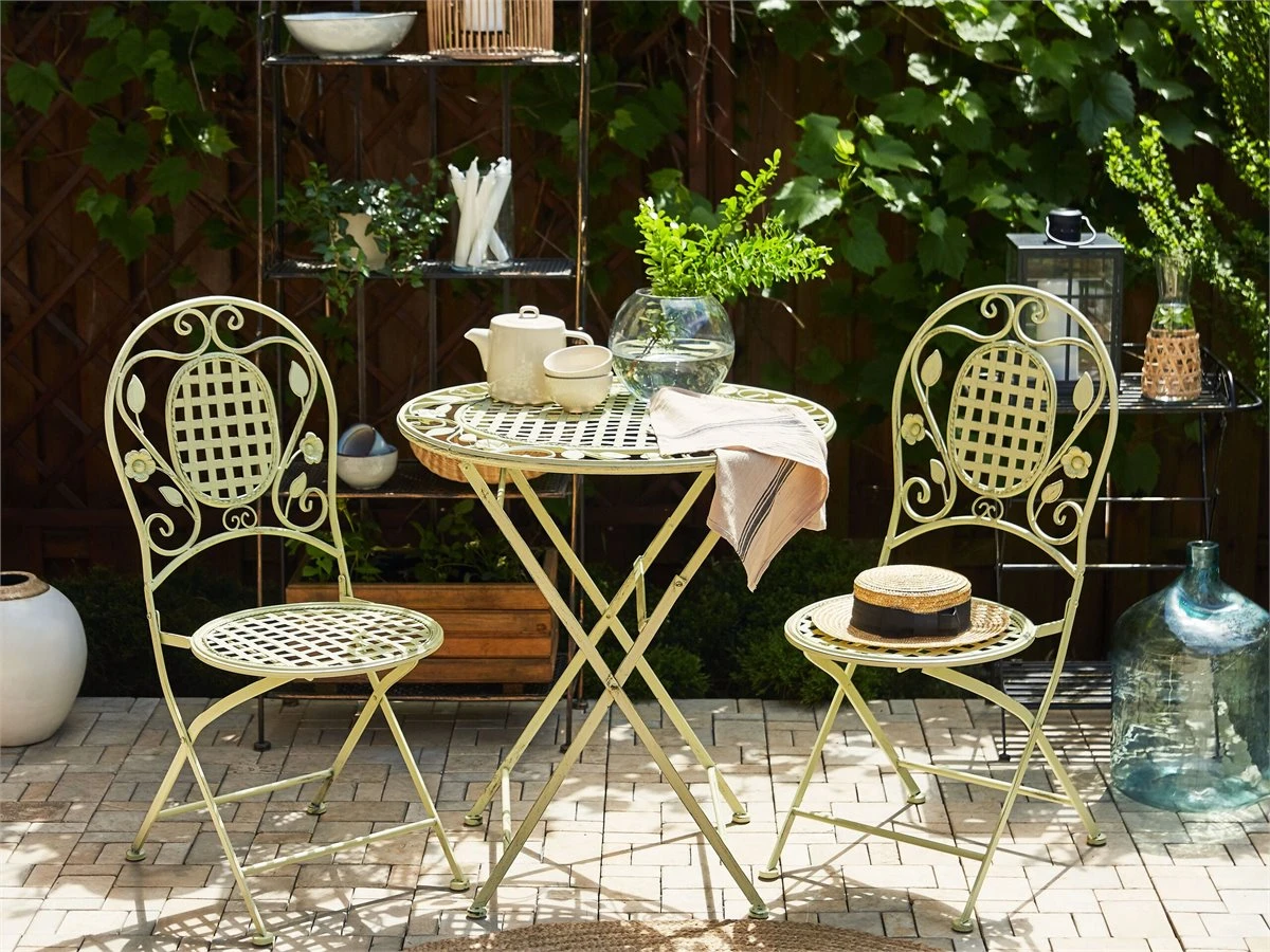 Mesa De Balcón Verde Claro ø 70 Cm BIVIO