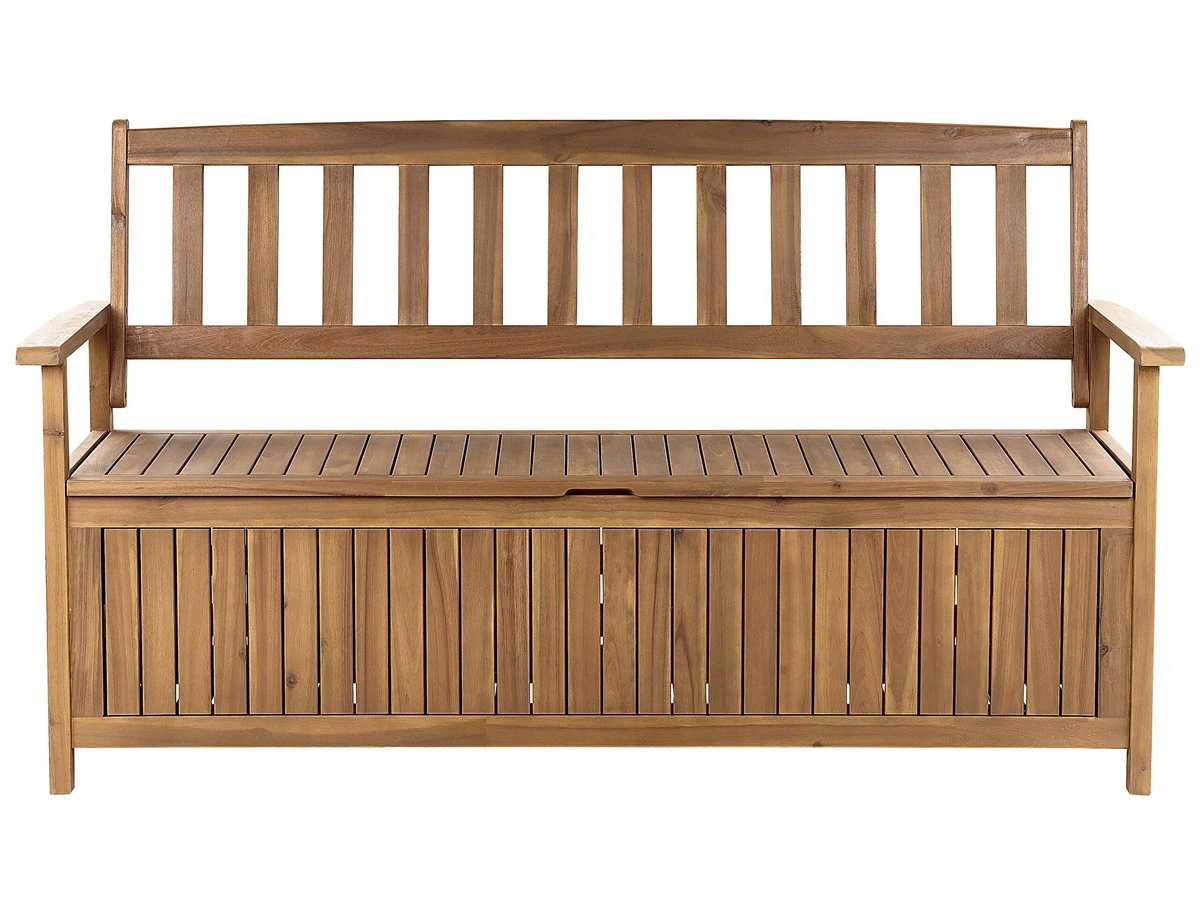 Banco De Jardín De Madera De Acacia Clara 160 Cm SOVANA - Imagen 2