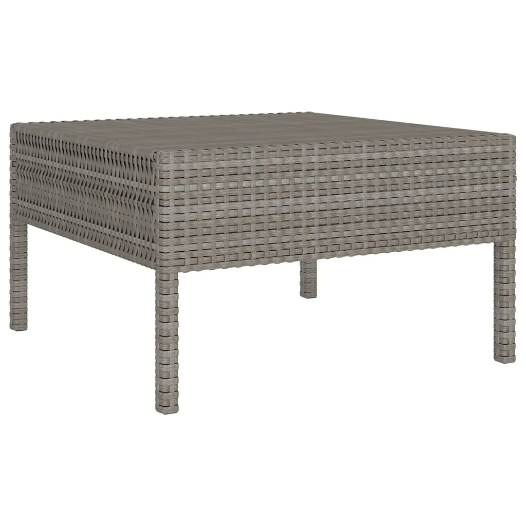 Set De Muebles De Jardín 14 Pzas Y Cojines Ratán Sintético Gris VidaXL - Imagen 2