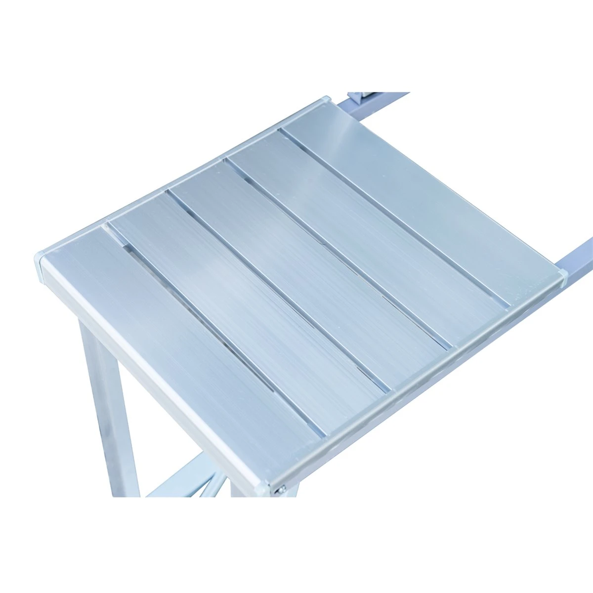 Outsunny Mesa Maleta De Camping Plegable Portátil Con 4 Asientos Y Agujero Para Sombrilla Estructura De Aluminio Para Playa Picnic 136x85,5x66 Cm Plata - Imagen 5