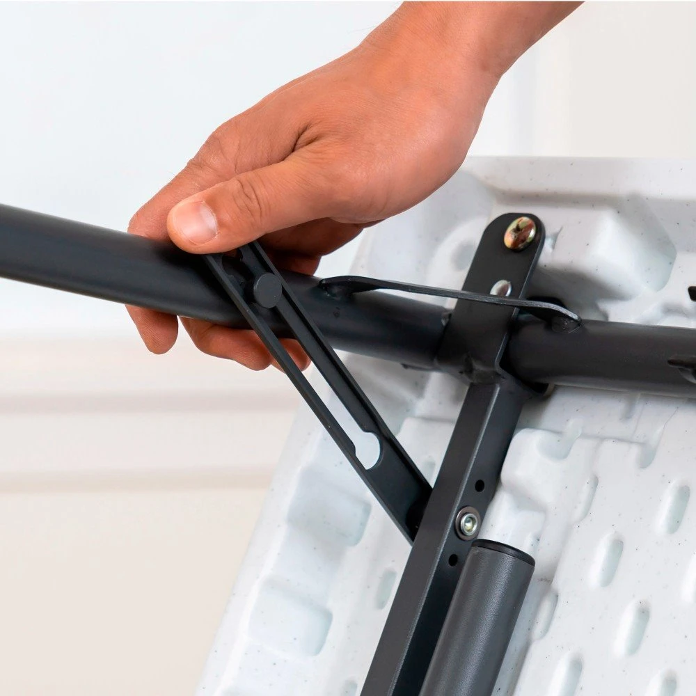 Mesa Cuadrada Plegable Blanco 94x94x74 Cm LIFETIME - Imagen 6