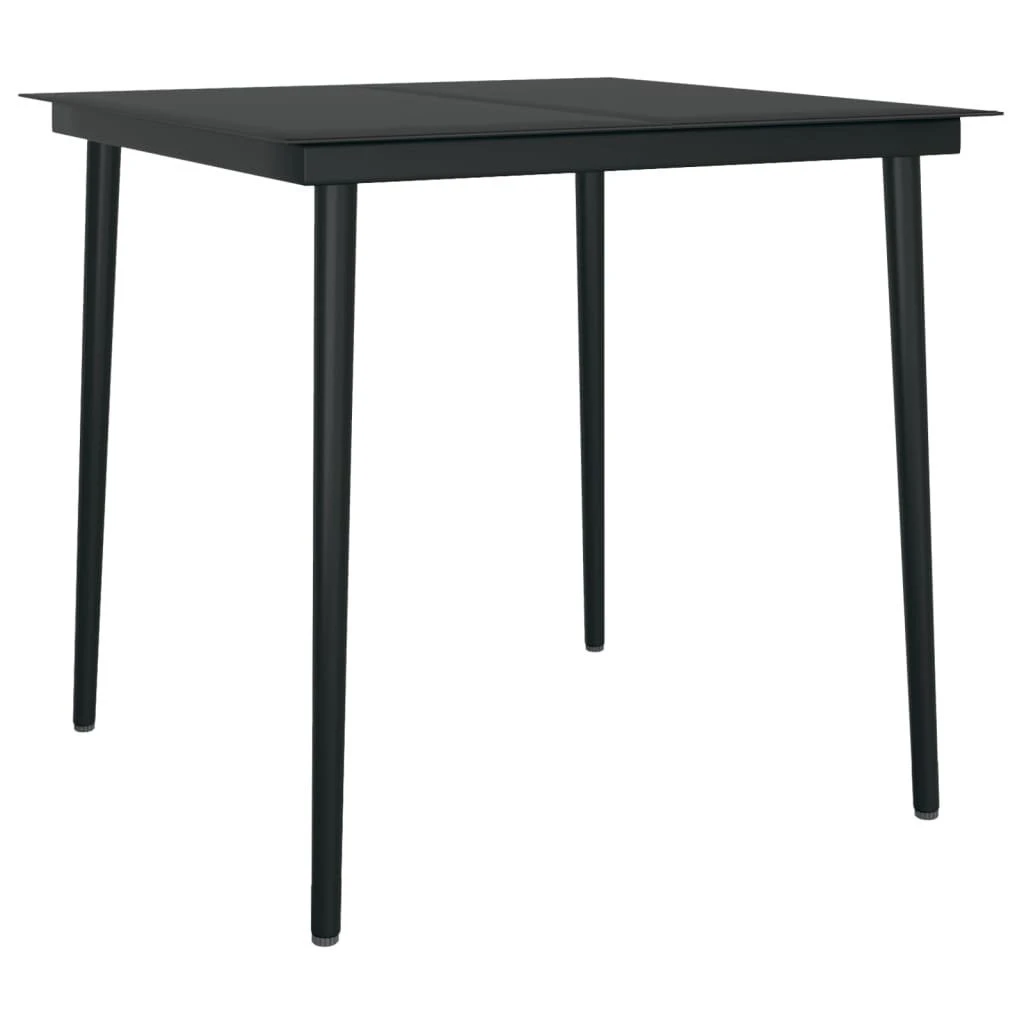 Juego De Comedor De Jardín 5 Piezas Gris Y Negro VidaXL - Imagen 5