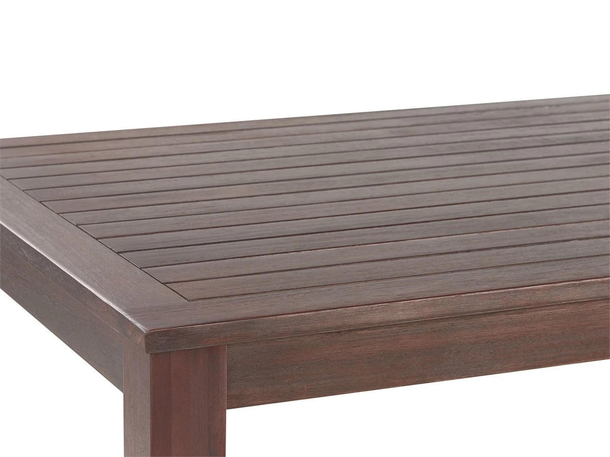 Mesa De Comedor De Madera De Eucalipto Oscura 180 X 100 Cm TUSCANIA - Imagen 5
