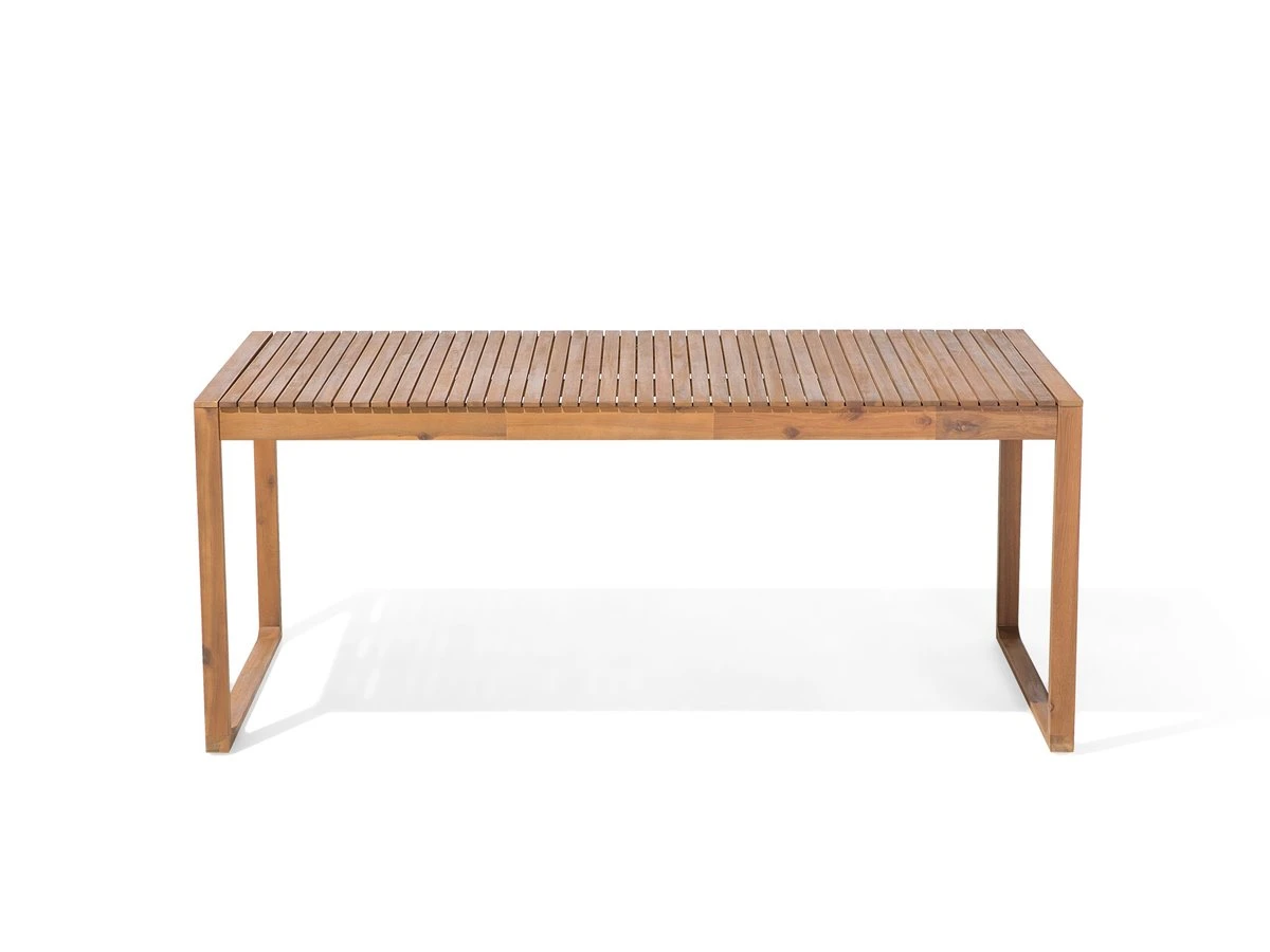 Mesa De Comedor De Madera De Acacia Clara 180 X 90 Cm SASSARI - Imagen 4