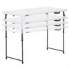 Mesa Plegable Ajustable En Altura Blanco LIFETIME 122 X 61 X 56-91 Cm