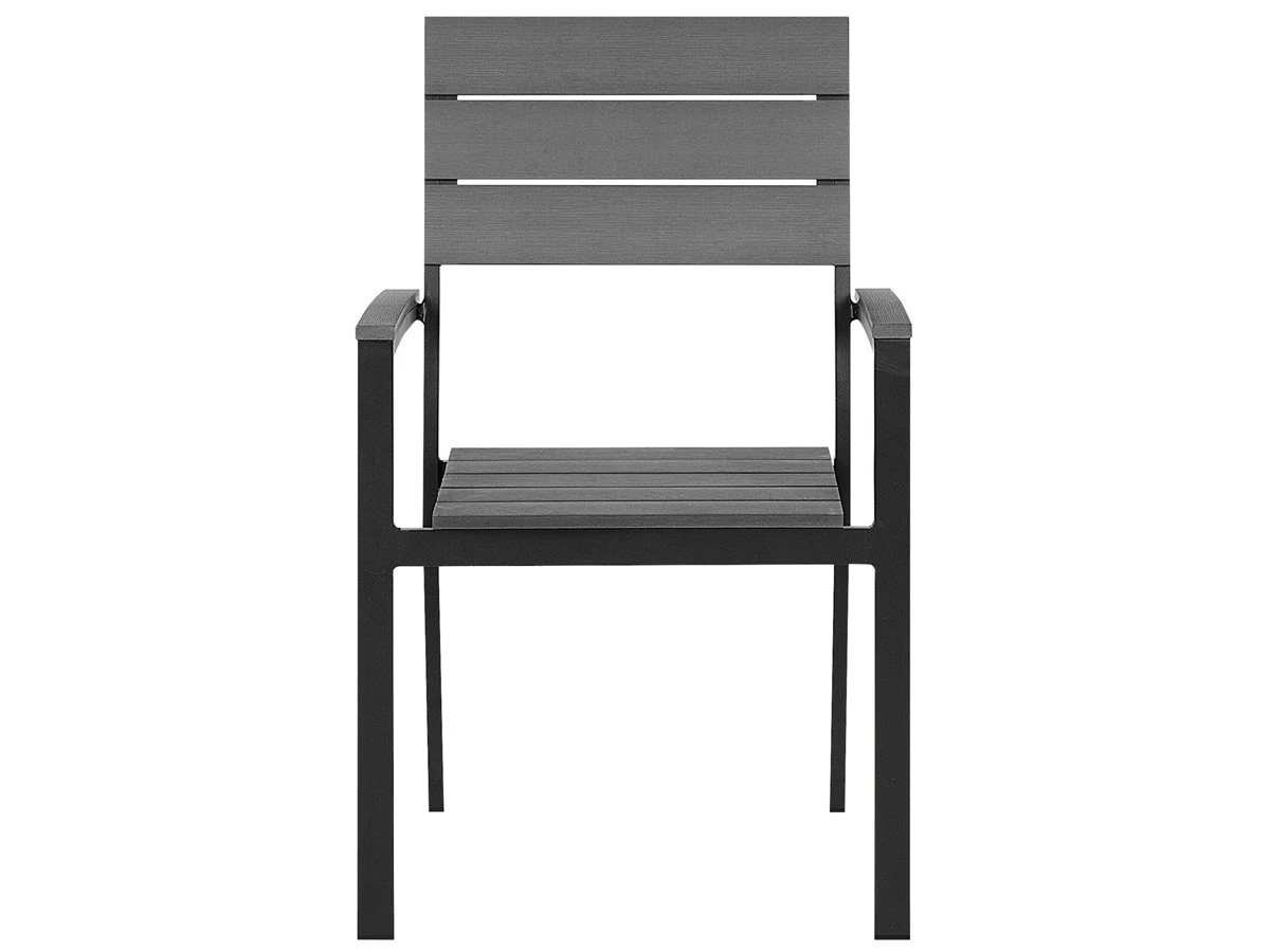 Conjunto De 6 Sillas De Jardín Grises COMO - Imagen 4