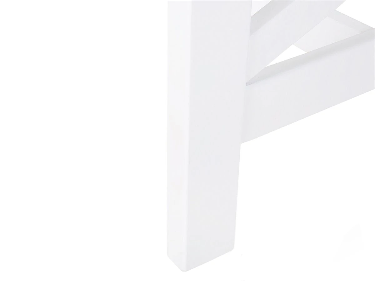 Mesa De Jardín De Madera De Acacia Blanca 100 X 55 Cm BALTIC - Imagen 10