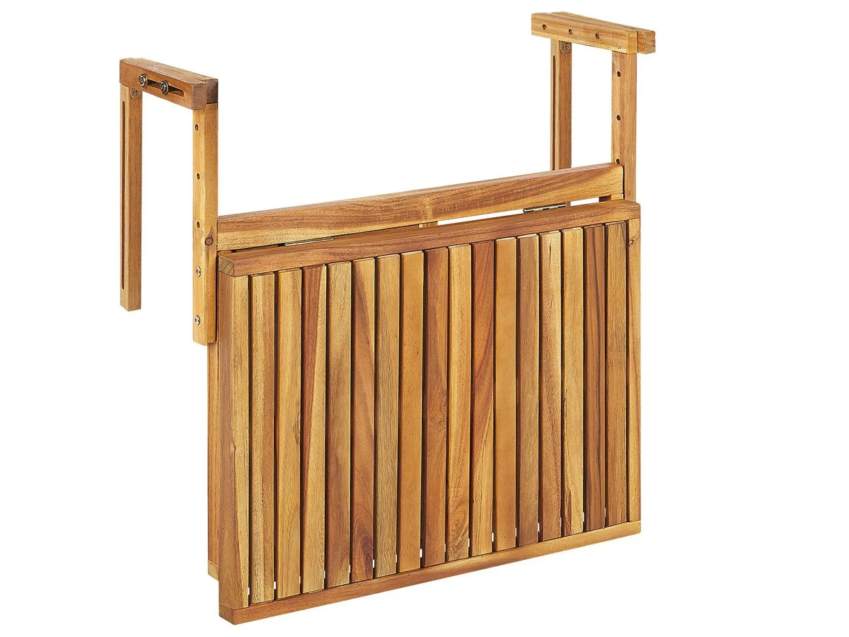 Mesa De Jardín De Madera De Acacia Clara 60 X 40 Cm UDINE - Imagen 6