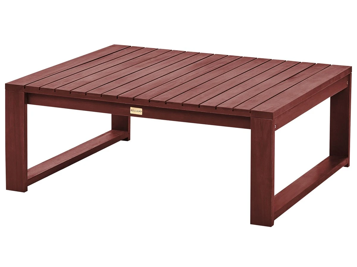 Mesa De Centro De Madera De Acacia Oscura/rojo Oscuro 90 X 75 Cm TIMOR II - Imagen 2